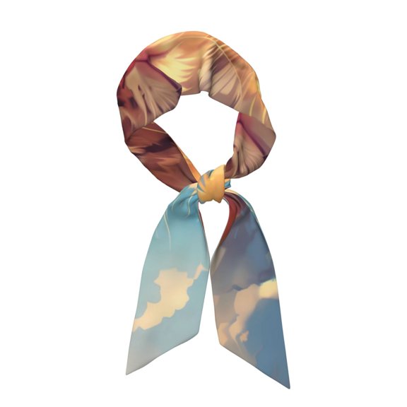 Cauagu Cloud Sleeping Cat Pattern Scarf for Women,Neck Scarf Women's Wrap Scarf Head Shawl Long Scarf Accessory Scarf Fall Gift