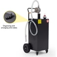 thumbnail image 4 of Portable 40 Gallon Gas Caddy with Pump Gasoline Tank Fuel Storage Tank with 2 Wheels, 4 of 9