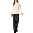 thumbnail image 2 of INSPIRE CHIC High Neck Sweater for Women's Long Sleeve Ribbed Stretchy Winter Pullover Outwear, 2 of 5
