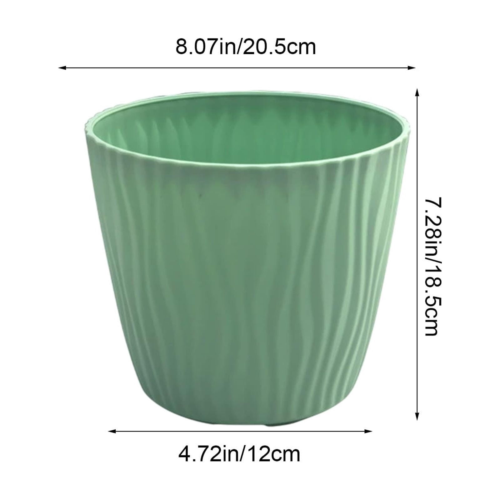 Large Ribbed Circular Flower Pot, Modern Planter for Home Gardening and Balcony s, Textured Indoor and Outdoor Plant Container, Stylish Home Decor Accent