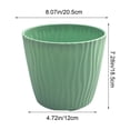 thumbnail image 3 of COM1950s Large Plastic Planter for Indoor Plants, 6.9 Inch Rippled Flower Pot for Succulents, Modern Decorative Container with Drainage for Home Decor, White Gray Green, 3 of 7