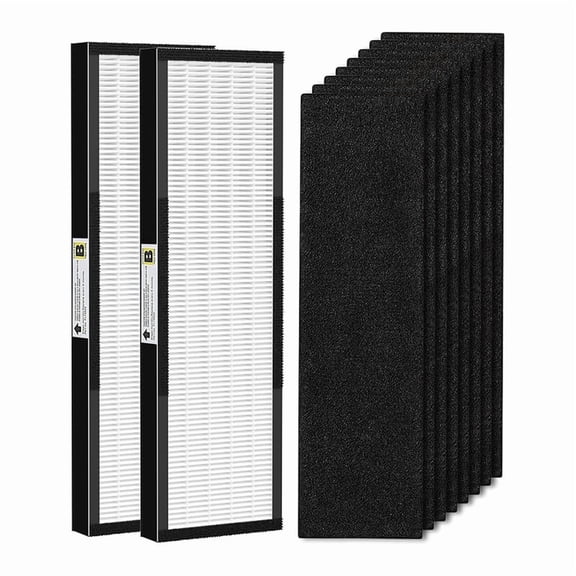 FLT4825 Replacement Filter for Germ Guardian Air Purifier, for AC4825 AC4850,2 True HEPA   8 Carbon Filters