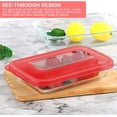 thumbnail image 4 of KOMUEE 8-Pieces Glass Baking Dish with Lids Rectangular Glass Baking Pan Bakeware Set with BPA Free Lids, Baking Pans for Lasagna, Leftovers, Cooking, Kitchen, Fridge-to-Oven, Red, 4 of 6