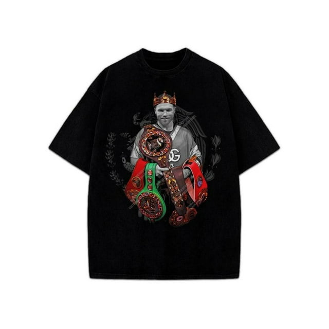 oversized tshirt women Canelo Alvarez Undisputed King Mexico Goat Saul Alvarez Boxing Vintage Graphic Design T-Shirt Cotton Menswear