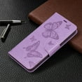 thumbnail image 4 of Feishell Samsung S21 Plus Case Butterfly Embossed Pattern Premium Leather Wallet Cover Flip Stand Card Slots Holder Magnetic with Wrist Strap Case for Samsung Galaxy S21 Plus, Purple, 4 of 8