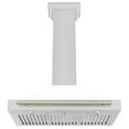 thumbnail image 4 of ZLINE 36" Autograph Edition DuraSnow Stainless Steel Range Hood with White Matte Shell and Gold Handle, 4 of 5