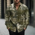 thumbnail image 2 of ZCFZJW Men's Camo Hawaiian Shirts Casual Long Sleeve Button Down Work Shirt for Men Beach Vacation Tees Shirts Party Dress Shirts Camouflage#01 L, 2 of 5
