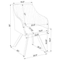 thumbnail image 4 of Arika Faux Leather Upholstered Swivel Dining Arm Chair Black, 4 of 4