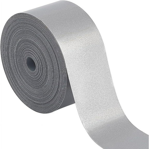 1Bag 12.5M Polyester Hot Melt Reflective Tape for Clothes Worksuits Rain Coats Jackets Silver 25x0.08mm 12.5m/bag