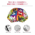 thumbnail image 3 of KLL Colorful Bulldog Pattern Shower Cap & Bath Cap for Women,Reversible Oversized Waterproof Shower Caps for all Hair Lengths,Elastic Reusable Bathing Hair Cap, 3 of 6