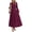 Wine Red, variant on BTFBM Spring Dresses for Women 2026 Casual Long Sleeve V Neck Elastic Waist Lightweight Maxi Wedding Guest Dress Pockets