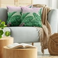 thumbnail image 5 of Ambesonne Garden Throw Pillow Cover 2 Pack, Exotic Orchid Blooms, 20", Hunter Green Dried Rose, 5 of 7