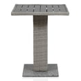 thumbnail image 2 of Masa PE Wicker Rattan Bistro Outdoor Dining Table in Gray, 2 of 8