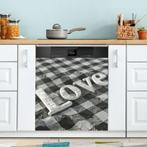 Love Plaids Dishwasher Magnetic Covers Magnet Sticker Kitchen Decor Dishwasher Refrigerator Front Door Covers Decorative Magnetic 23" x 26"