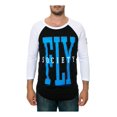 thumbnail image 2 of Fly Society Mens The 3rd Base Raglan Graphic T-Shirt, Black, X-Large, 2 of 2