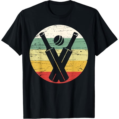 Retro Vintage Cricket Game Cricket Lovers Cricket Player T-Shirt men and women can wear black white gifts