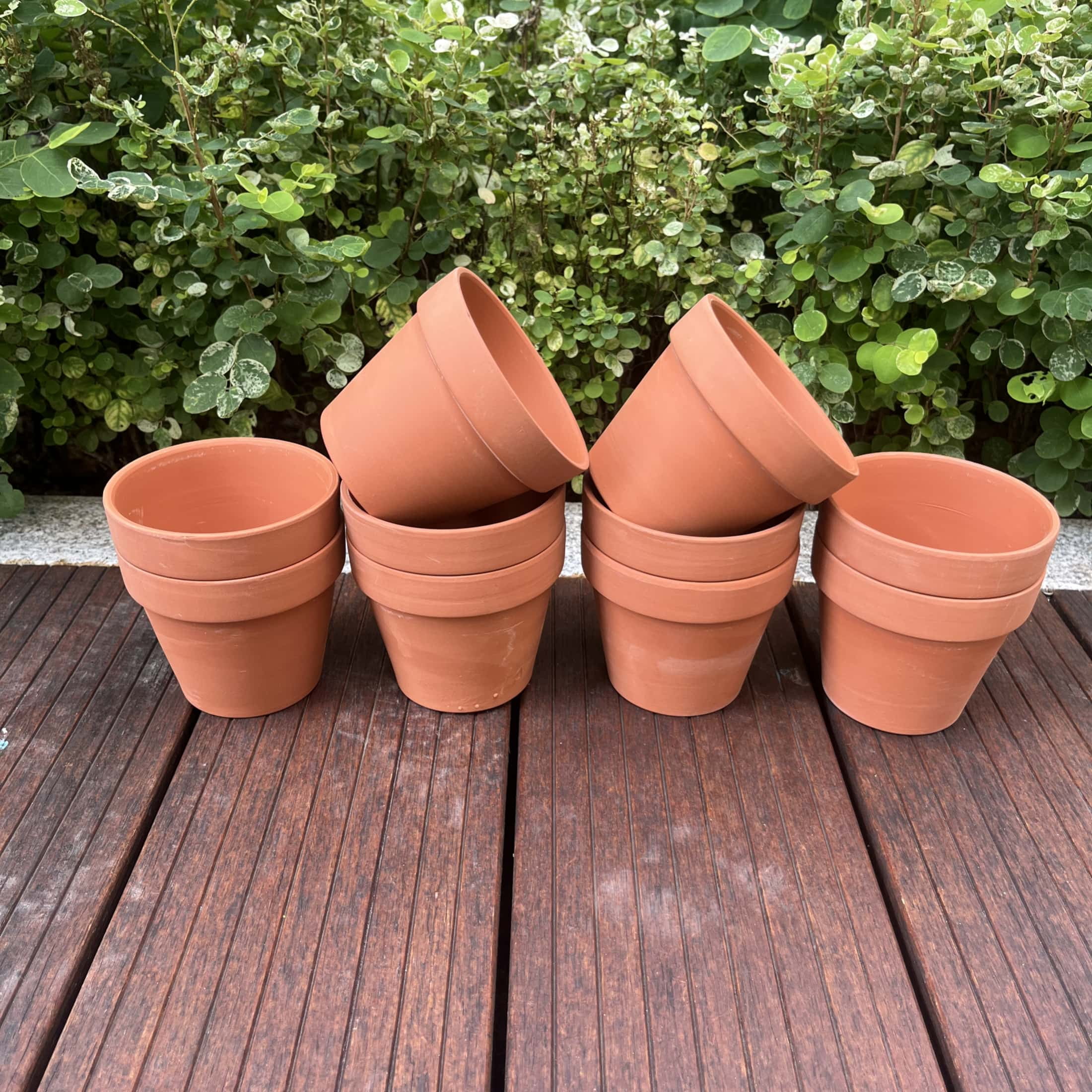 10pcs 4 Inches Terra Cotta Pots Pottery Planter Cactus Flower Pot Succulent Pot With Drainage Hole Great For Plants, Crafts, For Indoor, Outdoor, Home Office Decoration