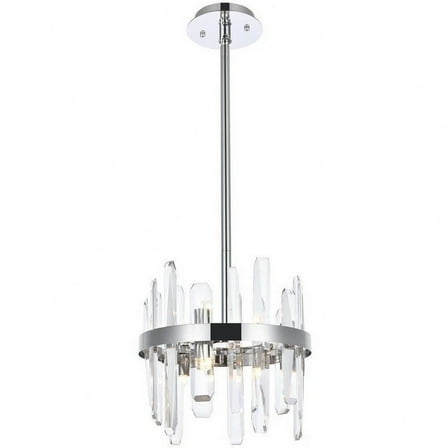 6 Light Round Pendant in Modern Style-12 inches Tall and 12 inches Wide-Chrome Finish Bailey Street Home 390-Bel-5047797