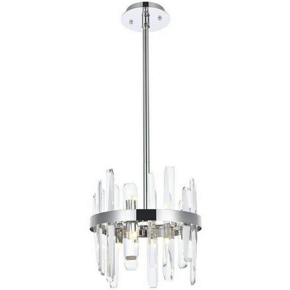 6 Light Round Pendant in Modern Style-12 inches Tall and 12 inches Wide-Chrome Finish Bailey Street Home 390-Bel-5047797