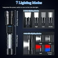 thumbnail image 3 of Sogidon Rechargeable Flashlights High Lumens LED Hanheld Flash Light with 7 Modes and Side Light, Black, 2 Pack, 3 of 6