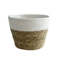 thumbnail image 2 of Neinkie Cotton Rope Plant Basket Modern Indoor Planter Flower Pot Woven Storage Organizer Home Decor, 2 of 7
