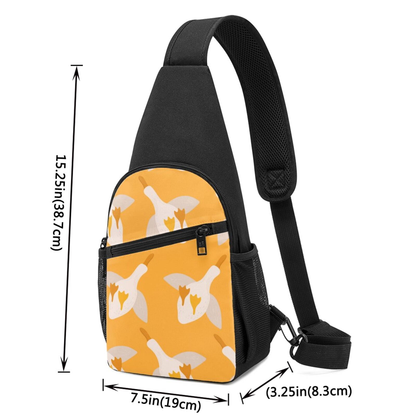 Xecao's Flying Ducks Print Sling Bag: A Versatile Chest, Shoulder, and Crossbody Backpack for Casual Days Out, Perfect for Both Men and Women
