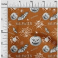 thumbnail image 2 of oneOone Cotton Jersey Brown Fabric Halloween Sewing Material Print Fabric By The Yard 58 Inch Wide, 2 of 4