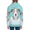 thumbnail image 6 of Pofeuu Dog In Bathtub Print Teenage Zipper Hoodie Sweatshirts Hooded Casual Jackets With Pocket For Boys Girls-Small, 6 of 6