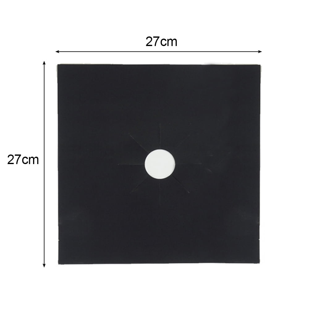 8 Pack Stove Burner Covers, Gas Stove Burner Liners,Non-stick Reusable Gas Range Stove Top Covers for Kitchen,Cuttable,Easy to CleanBlack