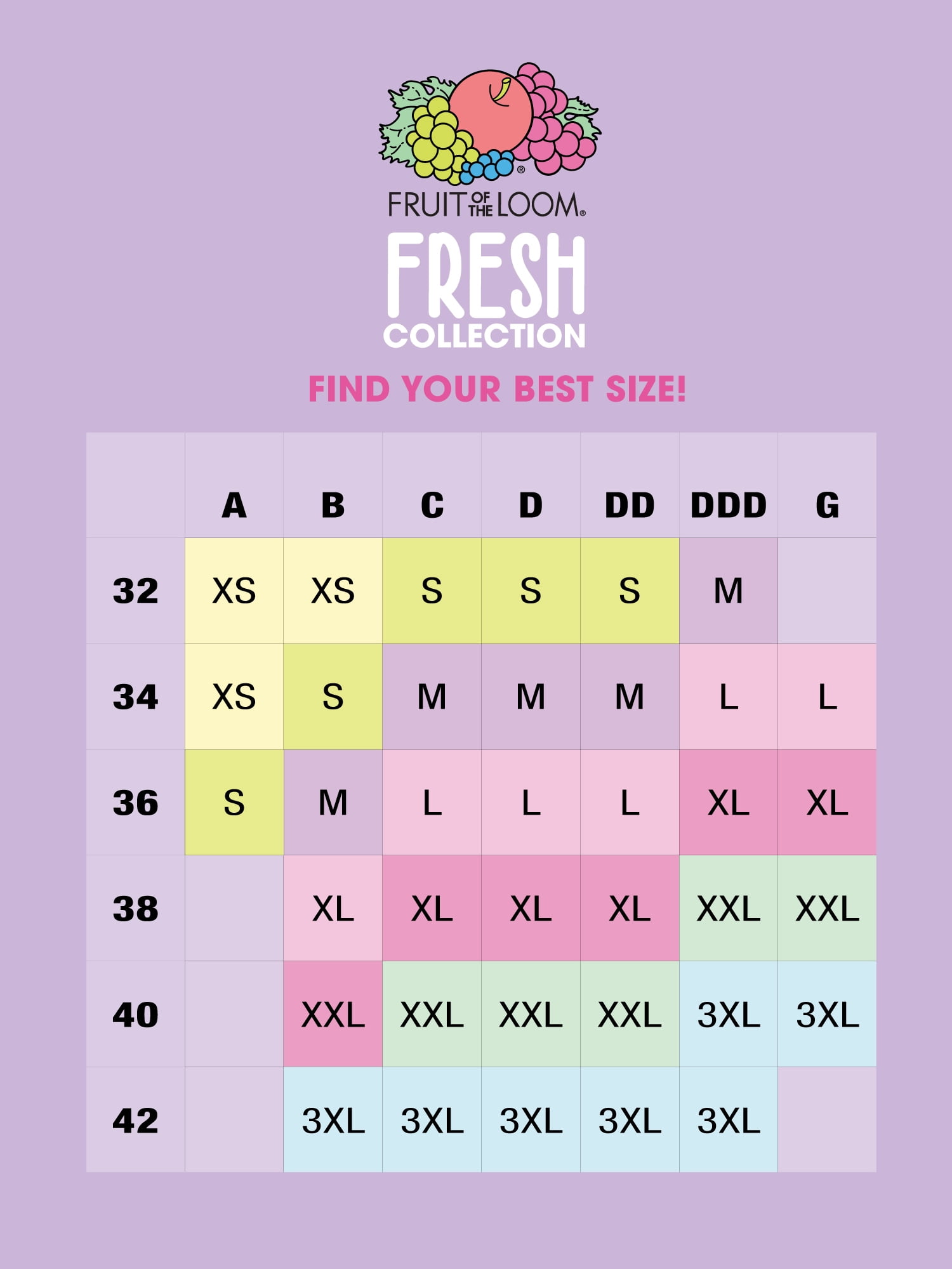Fresh by Fruit of the Loom So Comfy Seamless Bralette, Style FR134W, Sizes XS-3XL