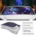 thumbnail image 5 of Fuzoiu Feathered Wolf Print Car Windshield Sun Shade,Block Uv Rays Sunshade,Foldable Front Window Sun Visor Protector for Car,SUV,Truck-Keep Vehicle Cool-Feathered Wolf, 5 of 8