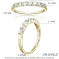 thumbnail image 4 of Vir Jewels 1/2 CTTW Diamond Wedding Anniversary Band for Women Round in 14K Yellow Gold Prong, 4 of 6