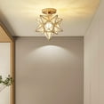 thumbnail image 3 of Clearance! Brass Moravian Star Light Flush Mount Ceiling Light with Clear Glass on Clearance Gold, 3 of 6