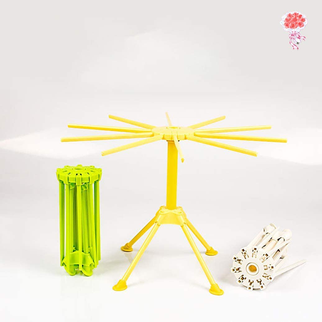 Séchoir à Pâtes Pliable - 10 Barres - Gain De Place - Rangement Facile