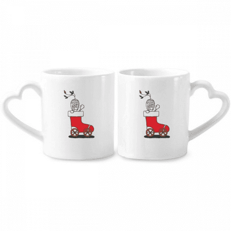 

Horus mas Sleigh Flower Couple Porcelain Mug Set Cerac Lover Cup Heart Handle