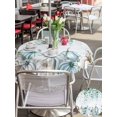 thumbnail image 4 of Outdoor Tablecloth with Umbrella Hole and Zipper, Thanksgiving Pumpkins Round Table Cloth 60 Inch Waterproof Tablecloth, Fall Eucalyptus Green Leaves Picnic Table Cover for Patio Camping, 4 of 7