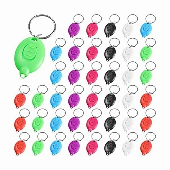 ZLC 42 Pcs Mini Keychain LED Flashlight Badge Lights for Nurses Key Ring Light with White Beam