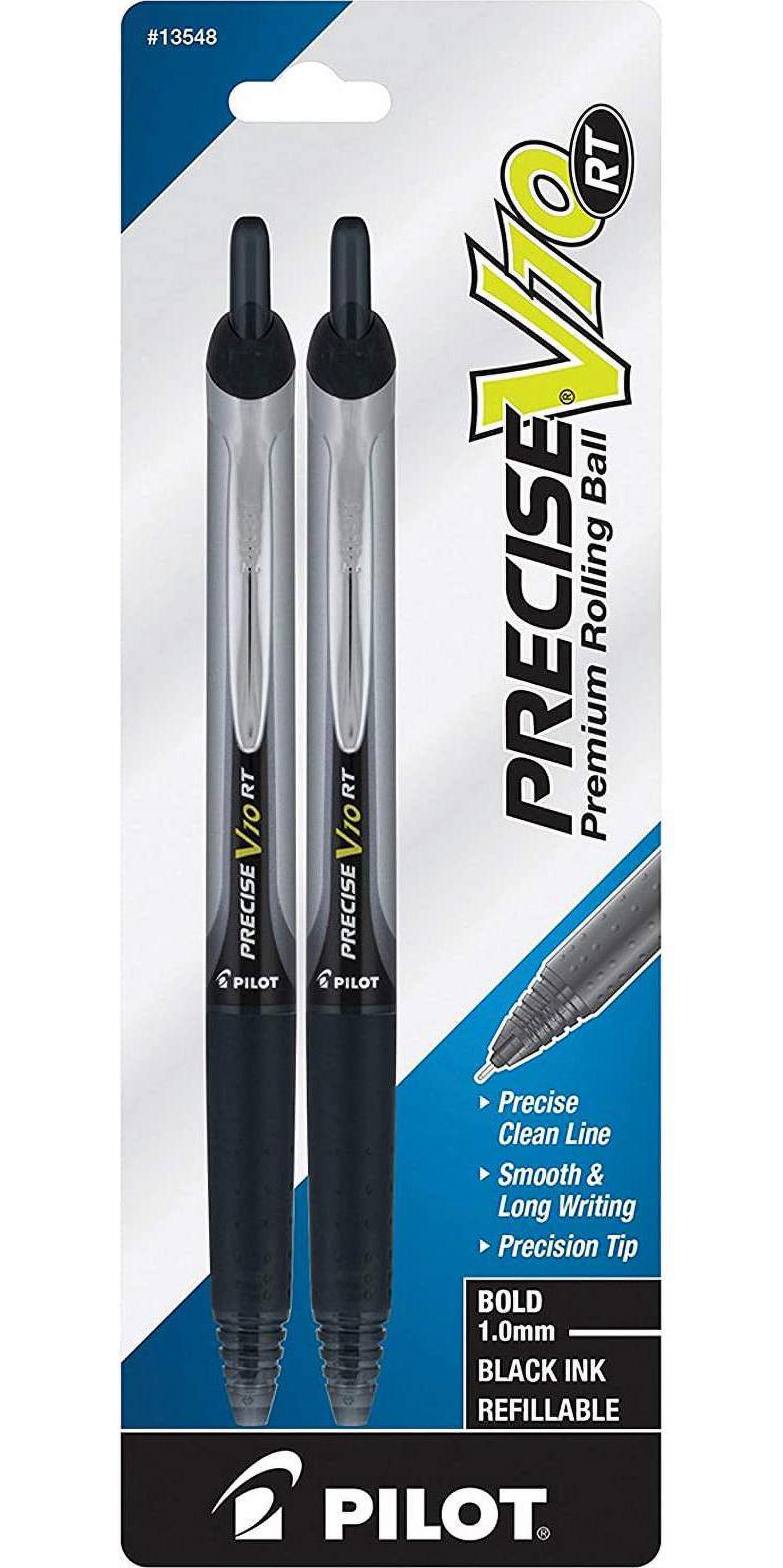Pilot Precise V10 RT Retractable Premium Rolling Ball Pens, Bold