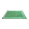 thumbnail image 2 of Ahgly Company Machine Washable Indoor Rectangle Persian Turquoise Blue Traditional Area Rugs, 7' x 10', 2 of 4