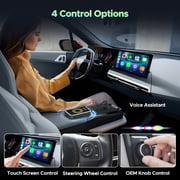 LAMTTO 3-in-1 Wireless Apple CarPlay Adapter & Android Auto, Black AI Box with Video App, Dual WiFi Plug & Play for OEM Wired CarPlay Vehicles (2016+)
