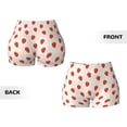 thumbnail image 3 of Sikiie Hand Drawn Strawberry Print Workout Shorts Women Scrunch Butt Gym Shorts Seamless High Waist Tummy Control Yoga Biker Athletic Shorts, 3 of 5
