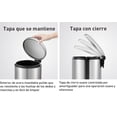 thumbnail image 4 of EKO Maggey Bote de basura redondo con pedal para baño 5L. Acabado acero inoxidable cierre suave de t EKO EK9213MT-5L, 4 of 5