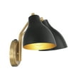 thumbnail image 5 of Trade Winds Layla 2-Light Wall Sconce in Matte Black with Natural Brass, 5 of 6