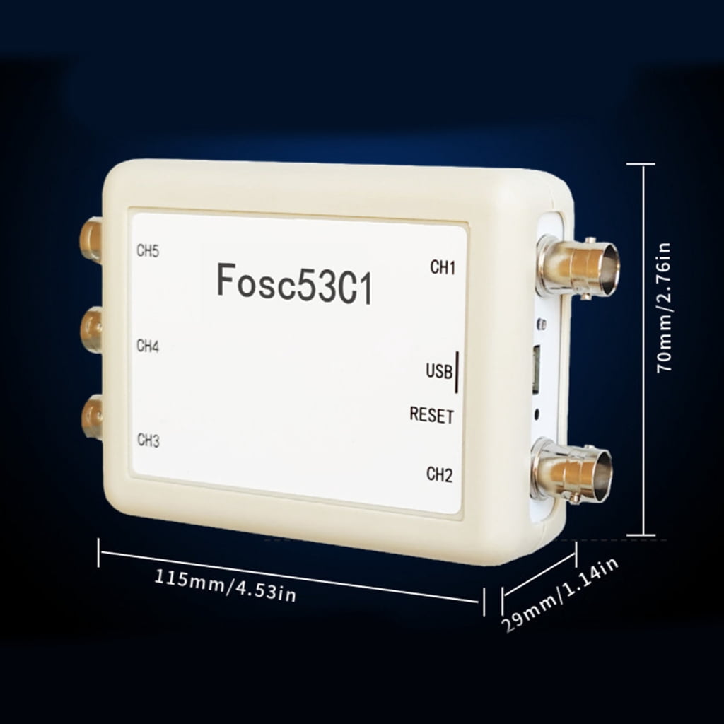 Portable Digital Oscilloscope 1MHz Sampling Rate 5 Input Channel USB Power For Data