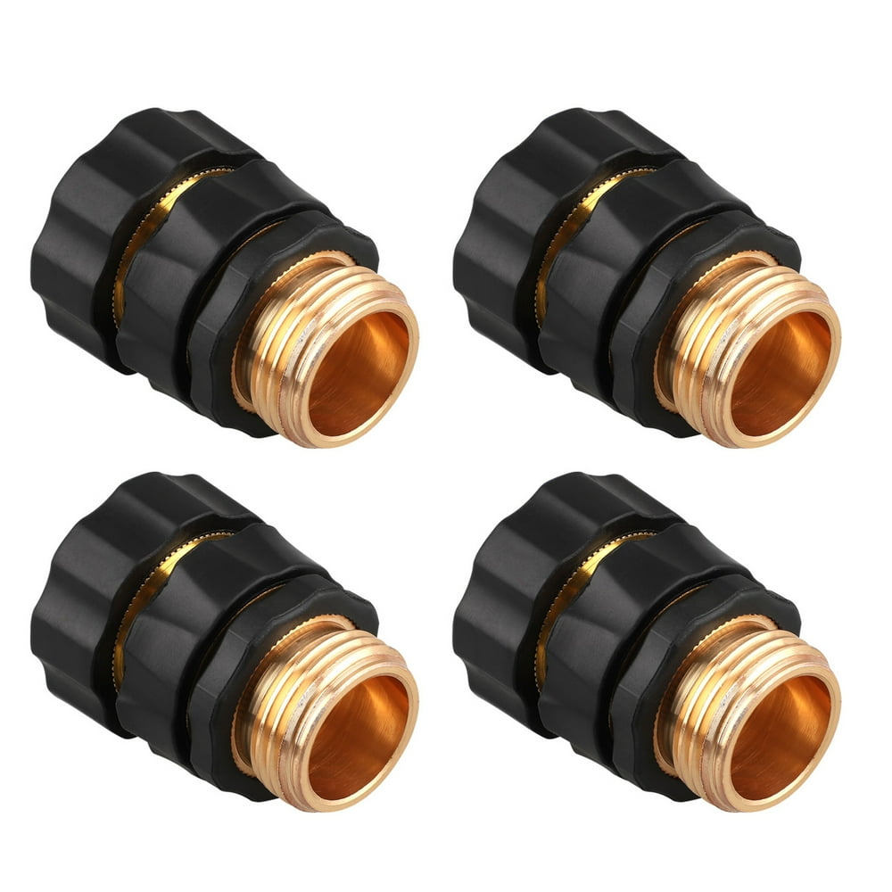 4 Pack, Easy Connect Garden Hose Quick Connect Fittings, Standard 3/4