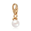 Shop LC Women 925 Sterling silver Vermeil Yellow Gold over Fresh Water Pearl Charm