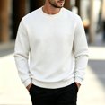 thumbnail image 2 of HOOMEUMY Men's Solid Long Sleeved Round Neck Casual Sports T shirt Fashionable Comfortableable Daily Use for Outdoor Activities and Leisure Wear, 2 of 9