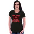thumbnail image 4 of We Just Click Photographer Camera Pun Womens Fitted Plus Size Graphic Tee Brisco Brands 2X, 4 of 5
