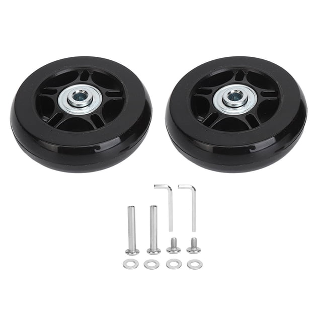 Juego de 2 ruedas giratorias con herramienta de instalación para una fácil reparación, ruedas de repuesto universales para maletas de 70 x 19 cm/27,6 x 7,5 pulgadas