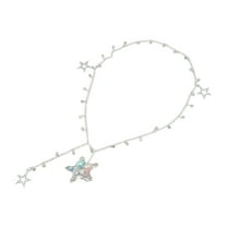 Unique Bargains 1 Pc Braided Hair Chain Fashion Star Braid Hair Accessories for Women Silver Tone